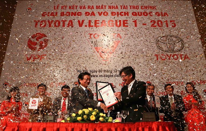 Toyota - nhà tài trợ mới cho V.League 2015