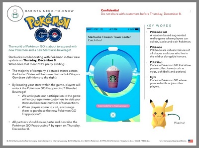 Pokemo Go sắp hợp tác với chuỗi Cafe Starbuck để hút khách