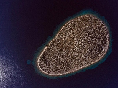Hòn đảo kỳ lạ trông giống dấu vân tay khổng lồ