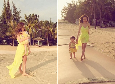 Khoảnh khắc ngọt ngào của Elly Trần cùng con gái trong kỳ nghỉ
