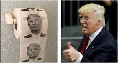 Quái lạ với kiểu giấy vệ sinh in hình ông Donald Trump
