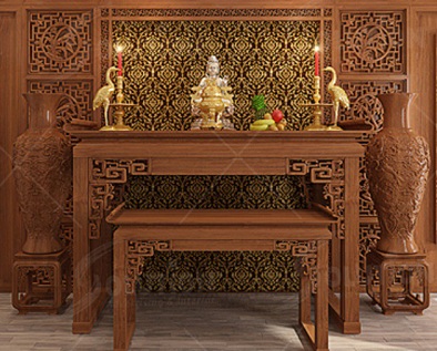 Nên chọn bàn thờ làm bằng chất liệu gì, mặt gỗ thế nào để chủ nhà may mắn