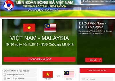 Hướng dẫn chi tiết cách mua vé online trận chung kết lượt về AFF Cup giữa Việt Nam và Malaysia