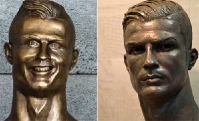 Real Madrid tạc tượng mới mới cho Ronaldo, giống thật hơn tượng cũ