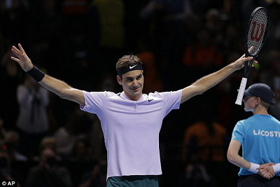 Roger Federer toàn thắng 3 trận vòng bảng ATP Finals 2017