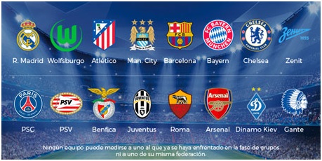 Danh sách 16 đội lọt vào vòng knock-out Champions League