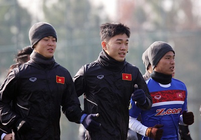 Đội tuyển U23 Việt Nam đề phòng bị sốc nhiệt ở Trung Quốc