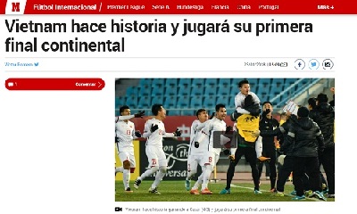 Tờ Marca Tây Ban Nha đưa tin về chiến tích của U23 Việt Nam