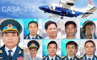 Ngày mai tổ chức lễ tang 9 quân nhân hy sinh trên máy bay CASA-212