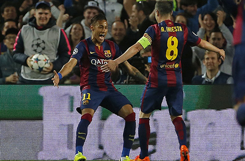 Neymar lập cú đúp đưa Barca vào Bán kết