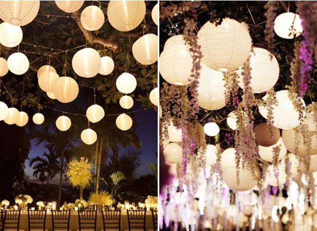 3 ý tưởng trang trí tiệc cưới bằng đèn lồng
