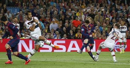Messi lập cú đúp giúp Barca thắng đậm Bayern Munich