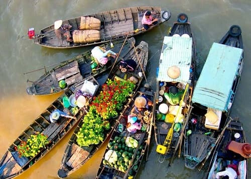 Du lịch Tiền Giang: Ghé thăm chợ nổi Cái Bè nổi tiếng
