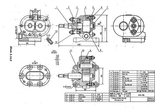Câu trắc nghiệm Công nghệ lớp 8 Bài 13 có đáp án: Bản vẽ lắp